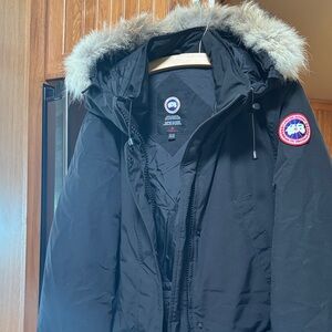 Canada Goose Trillion Black Puffer Jacket with real Fur Hood
